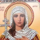 Ікона "Свята мучениця Лариса" на склі в білій рамі - зображення 3