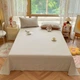 Простыня Wuyinliangpin из хлопка 200x230 см, кофейная в полоску (WYCD170) - изображение 4