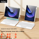 Чехол-клавиатура Zhisihui Bluetooth для Xiaomi Pad 6/6Pro, 11-дюймовый магнитный съемный силиконовый чехол, ультратонкая клавиатура с подсветкой и интеллектуальным тачпадом, белый. - зображення 4