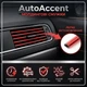 Декоративні молдинг-смужки для вентиляційних решіток авто AutoAccent, комплект 20 штук, червоні - зображення 1
