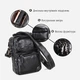 Сумка кросс боди через плечо мужская из натуральная кожи Vintage leather-14437 Черная - изображение 12