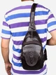 Сумка слинг через плечо мужская из натуральная кожи Vintage leather-14559 Коричневая - изображение 15