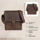 Сумка кросс боди через плечо мужская из натуральная кожи Vintage leather-14675 Коричневая - изображение 14