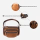 Сумка на пояс бананка мужская из натуральная кожи Vintage leather-14695 Коричневая - изображение 6