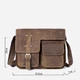 Сумка мессенджер через плечо мужская из натуральная кожи Vintage leather-14697 Коричневая - изображение 5