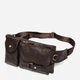 Сумка на пояс бананка мужская из натуральная кожи Vintage leather-14747 Коричневая - изображение 4