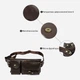 Сумка на пояс бананка мужская из натуральная кожи Vintage leather-14747 Коричневая - изображение 10