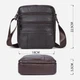 Сумка планшет через плечо мужская из натуральная кожи Vintage leather-14759 Коричневая - изображение 7