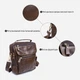 Сумка планшет через плечо мужская из натуральная кожи Vintage leather-14764 Коричневая - изображение 11