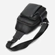Сумка слинг через плечо мужская из натуральная кожи Vintage leather-14784 Черная - изображение 7