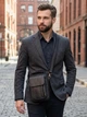 Сумка планшет через плечо мужская из натуральная кожи Vintage leather-14816 Черная - изображение 2