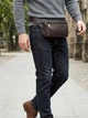 Сумка на пояс бананка мужская из натуральная кожи Vintage leather-14972 Коричневая - изображение 2