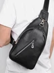 Сумка кросс боди через плечо мужская из натуральная кожи Vintage leather-14973 Черная - изображение 16