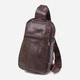 Сумка слинг через плечо мужская из натуральная кожи Vintage leather-14986 Коричневая - изображение 3