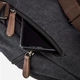 Рюкзак женский тканевый вмещает формат А4 Vintage leather-20194 Черный - изображение 7
