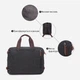 Сумка портфель мужская Vintage leather-20078 Черная - изображение 8