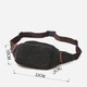 Сумка на пояс бананка Vintage leather-20085 Черная - изображение 13