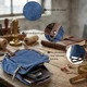 Сумка слінг через плече чоловіча тканинна Vintage leather-20139 Синя - изображение 14