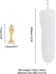 Металлическая анальная пробка с хвостом Lockink Sevanda White Fox-Tail Anal Pear-shape Plug (6971017801154) - изображение 7