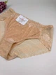 Хлопковые трусики-слипы с цветочным кружевом 8629, XL (ОБ 108-117), Бежевый - изображение 2