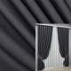 Комплект готовых штор VR-Textil Лен-блэкаут Лен Мешковина № 1161ш Графитовый 100х270см 2 шт (31-458) - изображение 1
