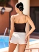 Короткие спортивные микрошорты велосипедки с высокой посадкой ISSA PLUS 15767 L молочные (issa2007682844180) - изображение 3