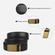 Ремень мужской из натуральной кожи Vintage leather-20332 115 см Черный - изображение 6