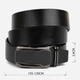 Ремень мужской из натуральной кожи Vintage leather-20277 115 см Черный - изображение 5