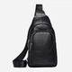 Сумка слинг через плечо мужская из натуральная кожи Vintage leather-20242 Черная - изображение 1
