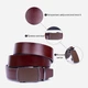 Ремень мужской из натуральной кожи Vintage 115 см Коричневый (leather-20339) - изображение 6