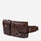 Сумка на пояс бананка из натуральная кожи Vintage leather-20401 Коричневая - изображение 1