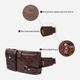 Сумка на пояс бананка из натуральная кожи Vintage leather-20401 Коричневая - изображение 7