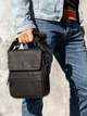 Сумка кросс боди через плечо мужская из натуральная кожи Vintage leather-20367 Черная - изображение 10