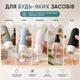 Дорожный набор флаконов для косметики, 16 предметов, многоразовые силиконовые емкости для путешествий в прозрачной косметичке - изображение 5