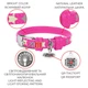 Ошейник WAUDOG Glamour с узором Звездочка Светящийся 19-25 см 12 мм Розовый (35837) - изображение 4