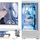 Игровой корпус для настольного компьютера Aigo Starry Sky SE белого цвета с двумя посадочными местами для 360-мм систем водяного охлаждения, поддержка материнских плат ATX, панорамный обзор на 270° и видеокарт 5090. - изображение 2