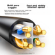 Кабель Ethernet UGREEN 25022 Cat6 плоский медный, 20 м, черный - изображение 6