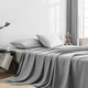 Простыня из полиэстера с начесом 230x250 см, серая - изображение 3