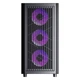 Компьютерный корпус Aigo Yufeng W80 Black M-ATX для настольных компьютеров (полностью прозрачная панель из закаленного стекла с боков / сетчатая охлаждающая поверхность / система водяного охлаждения 360 мм / видеокарта 4090) - изображение 6
