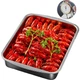 Блюдо для лобстера COOKER KING из нержавеющей стали 304, прямоугольное, 34×25×6 см - изображение 1