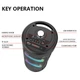 Переносная музыкальная колонка 60Вт 40х17см с Bluetooth и микрофоном Акустика с аккумулятором 1500 мА·ч Led подсветкой и пультом - изображение 5