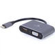 Адаптер Cablexpert HDMI+VGA - USB Type-C (F/M), 0.15 м, Black (A-USB3C-HDMIVGA-01) - зображення 2