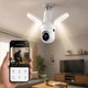 Беспроводная IP камера 360 градусов лампа с датчиком движения E27 3MP Светильник Wi-Fi видеонаблюдение с микрофоном и LED-подсветкой V380 Pro - изображение 4