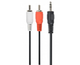 Аудіокабель Cablexpert CCA-458/0.2, 3.5 мм 2xRCA, 0,2 м, Black - зображення 1