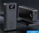 Павербанк 30000 mAh чорний Power Bank з ліхтариком LED-дисплей 2xUSB Type-C Lightning Micro-USB зовнішній акумулятор для телефону планшета - зображення 2
