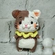 Мягкая игрушка ручной работы вязаная амигуруми Hand Made Котик 14 см 202-80-12 - изображение 1