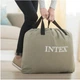 Двухспальный надувной велюровый матрас Intex 64926 со встроенным электронасосом PremAire, 152х203х46 см - изображение 6