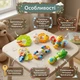 Набор детских развивающих погремушек-прорезывателей Baby Toys 6 шт. в розовой сумочке - изображение 2