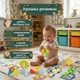 Набор детских развивающих погремушек-прорезывателей Baby Toys 6 шт. в розовой сумочке - изображение 3