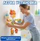 Детский водопад для ванной Bathroom Pipe Splicing Toys, игра для купания, конструктор-трубопровод с фигурками зверушек на присосках - изображение 6